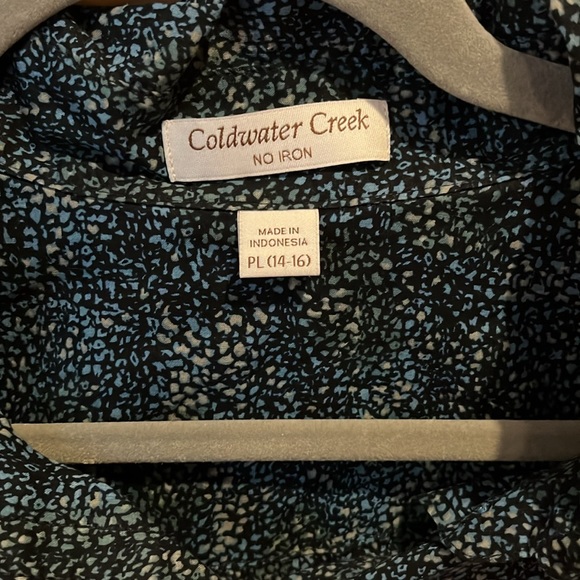Last chance! Coldwater Creek petite no iron blouse lightweight with collar - Picture 4 of 8